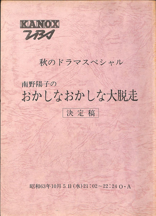 南野陽子のおかしなおかしな大脱走（決定稿）