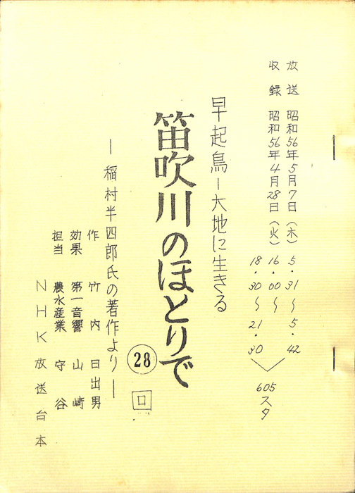 早起鳥―大地に生きる　笛吹川のほとりで