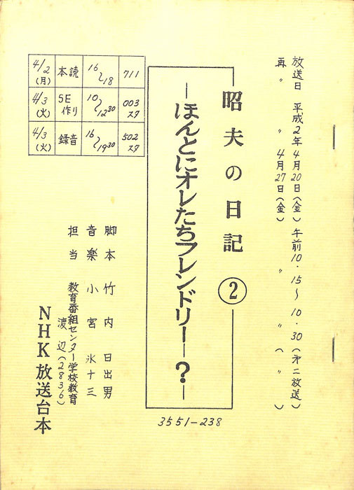 昭夫の日記