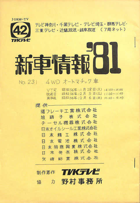 新車情報’81