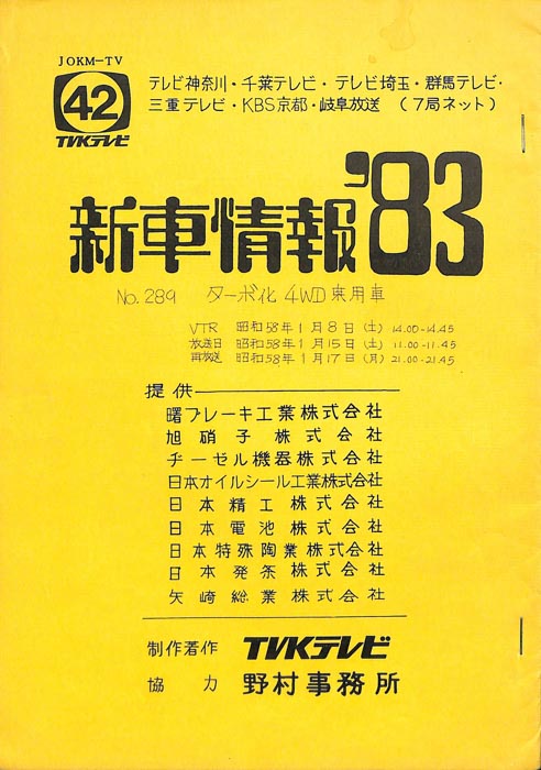 新車情報’83