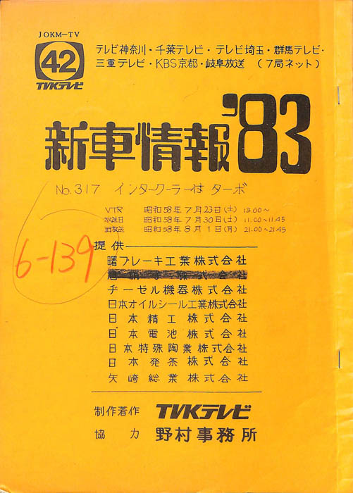 新車情報’83