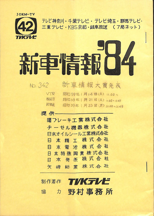 新車情報’84