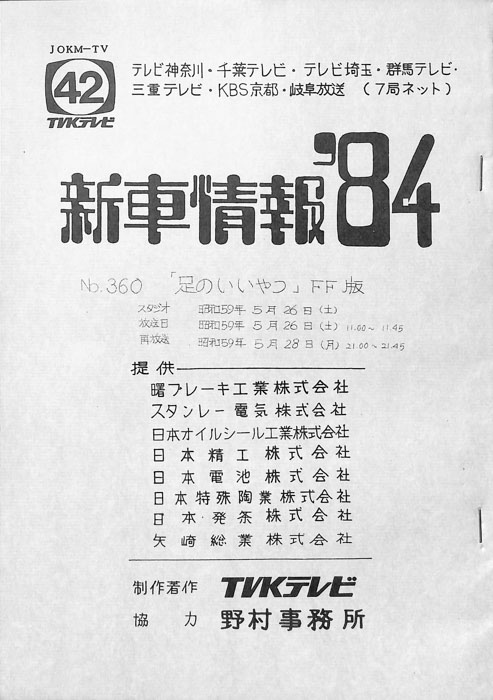 新車情報’84