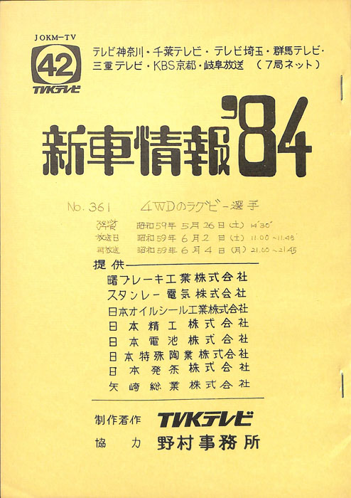 新車情報’84