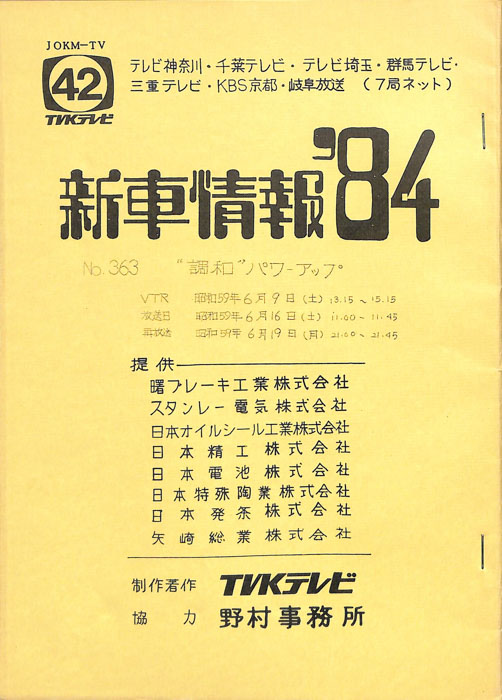 新車情報’84