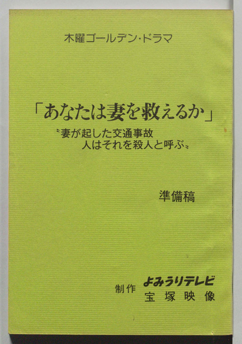 あなたは妻を救えるか　妻が起こした交通事故人はそれを殺人と呼ぶ（準備稿）