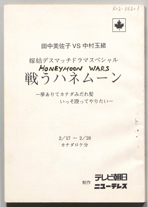 戦うハネムーン　～夢ありてカナダみだれ髪いっそ殴ってやりたい～（カナダロケ分）