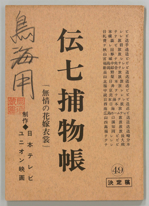 伝七捕物帳（決定稿）