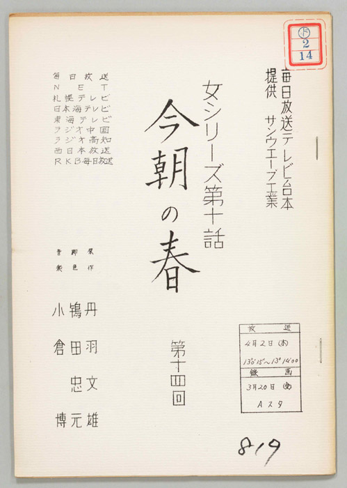 今朝の春