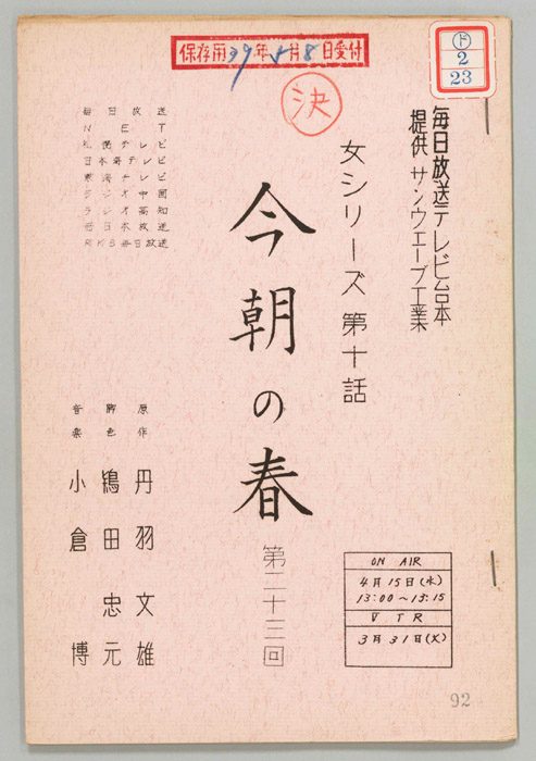 今朝の春