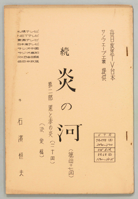 続　炎の河　第二部（決定稿）