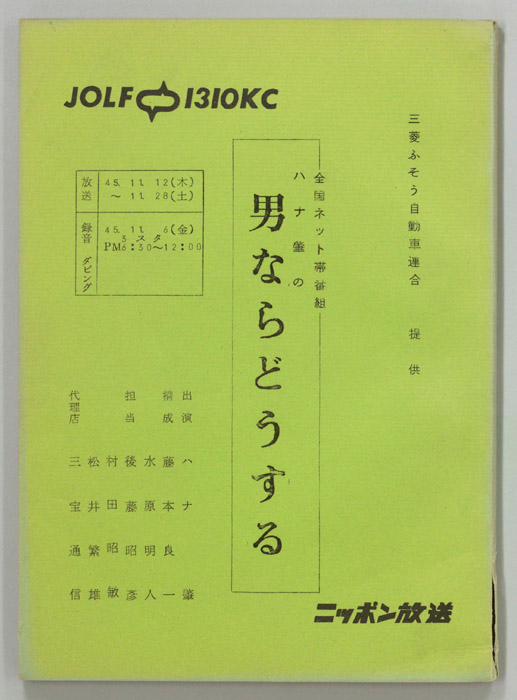 ハナ肇の男ならどうする