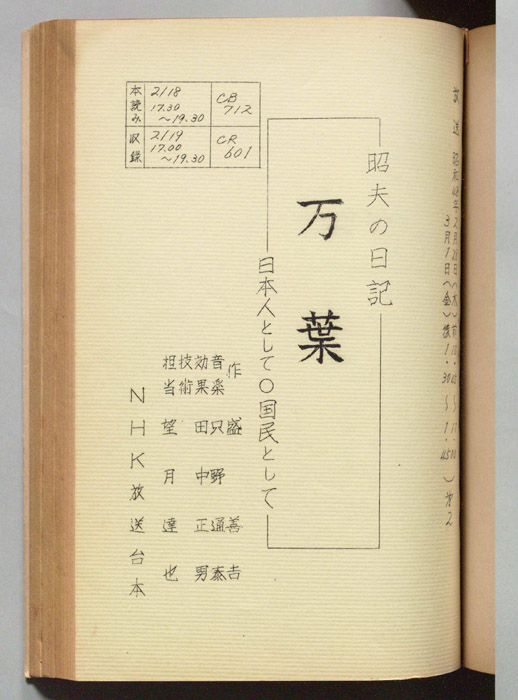 昭夫の日記
