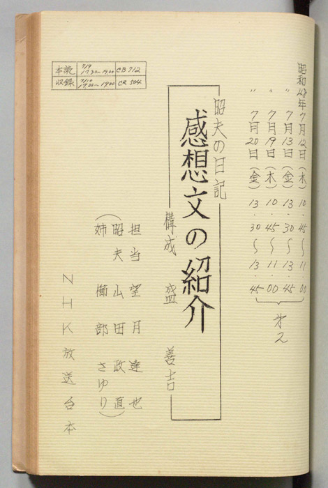 昭夫の日記