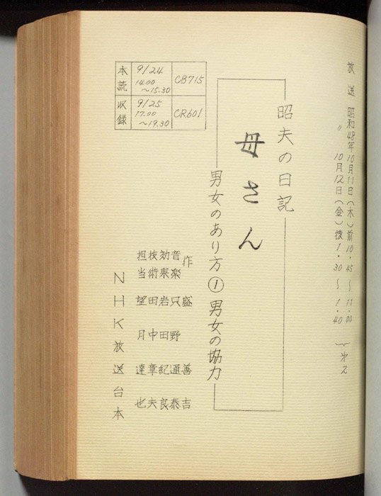 昭夫の日記