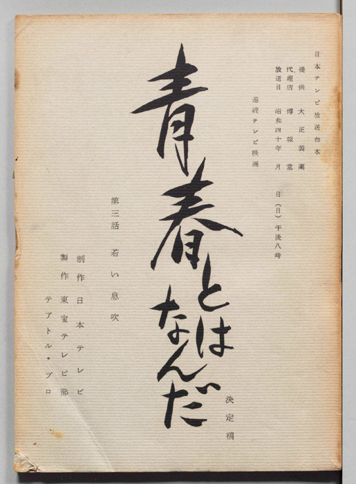 青春とはなんだ（決定稿）