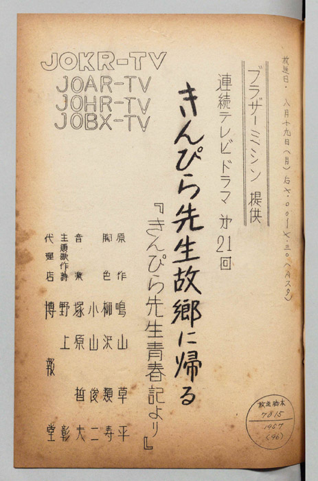 きんぴら先生青春記より