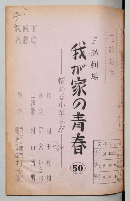 我が家の青春
