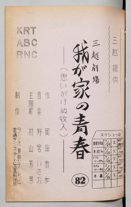 我が家の青春