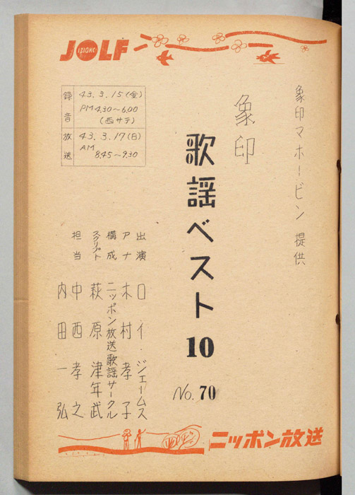 象印歌謡ベスト10
