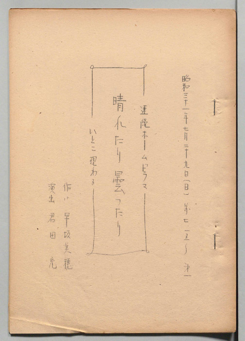 晴れたり曇ったり