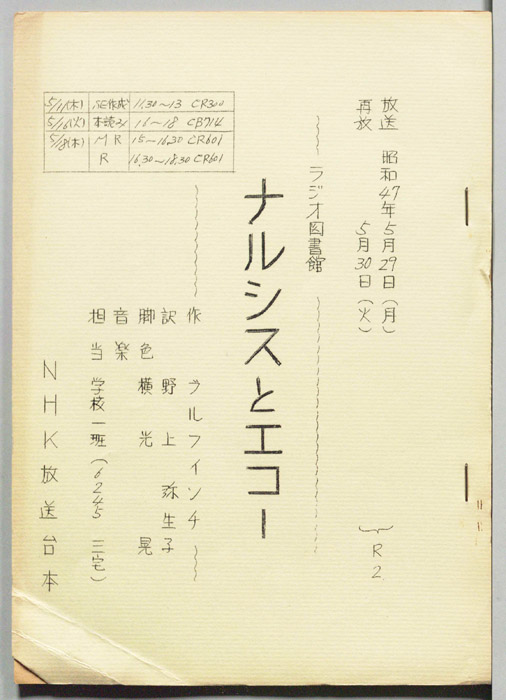 ナルシスとエコー