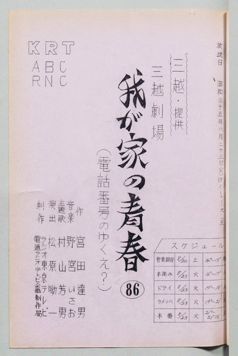 我が家の青春