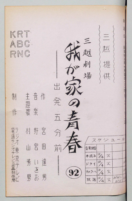我が家の青春