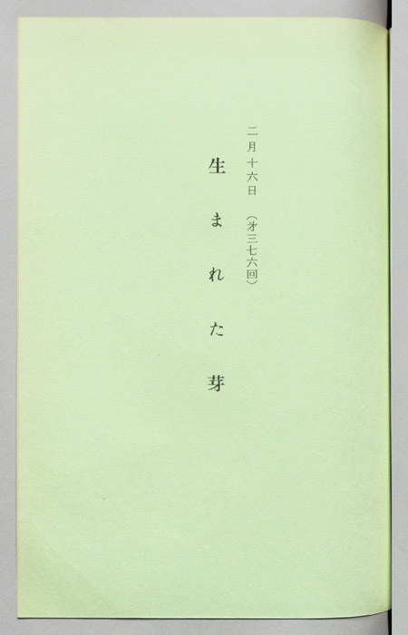 生まれた芽