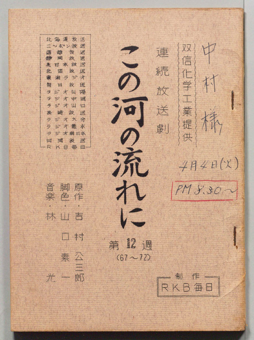 この河の流れに