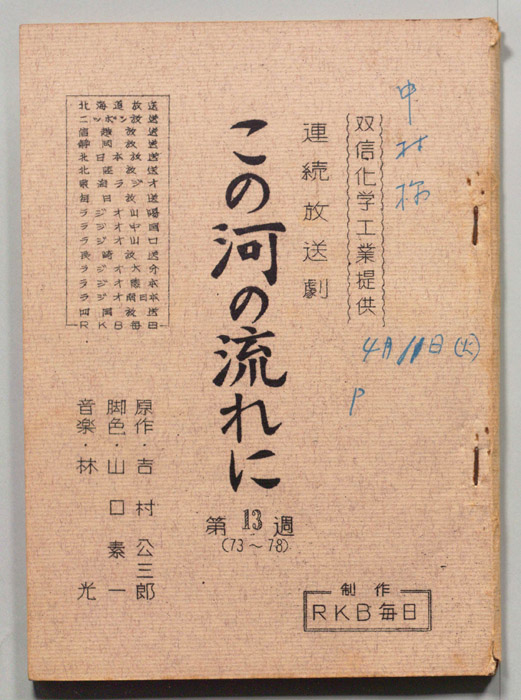 この河の流れに