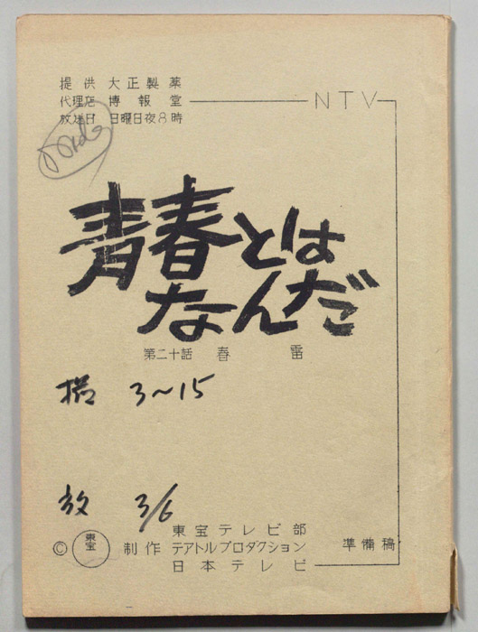 青春とはなんだ（準備稿）