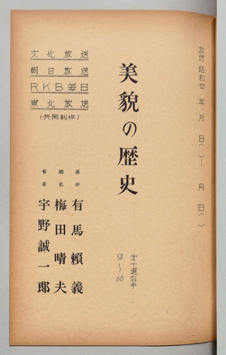 美貌の歴史