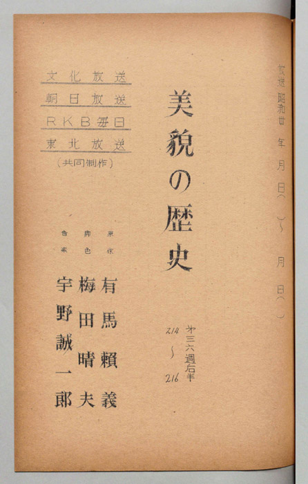 美貌の歴史